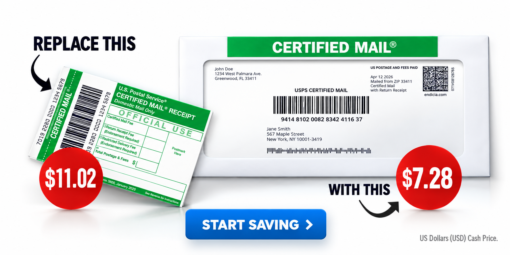 Send Certified Mail Labels Online