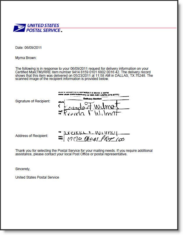 usps certified mail receipt tracking number