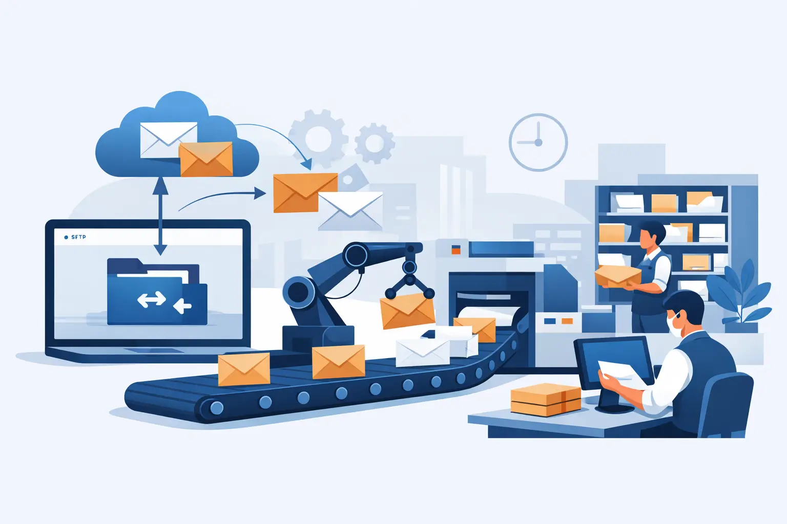 How SFTP Mailing Automation Cuts Mailroom Work | Certified Mail Labels